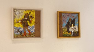 Zwei Mosaike aus der Serie TAROT: "Der Narr" und "Der Magier"