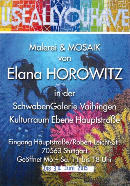Malerei und Mosaik von Elana Horowitz